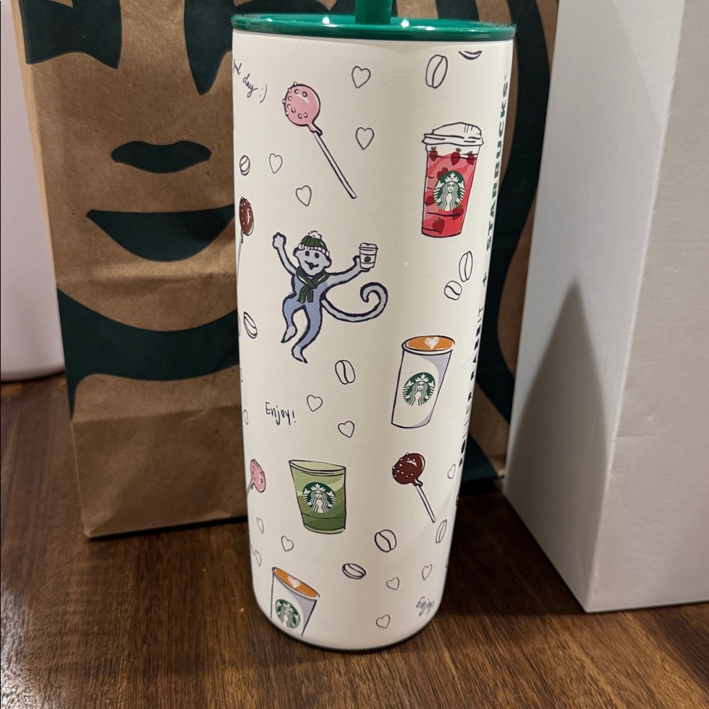 ✨ Roller Rabbit x Starbucks Coffeehouse Bonanza Stainless Steel Cold Cup ✨